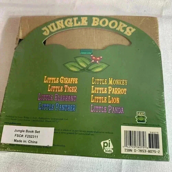 Leap frog Jungle Books Children's 8 Board Books In Factory Shrink Wrap - Picture 3 of 5